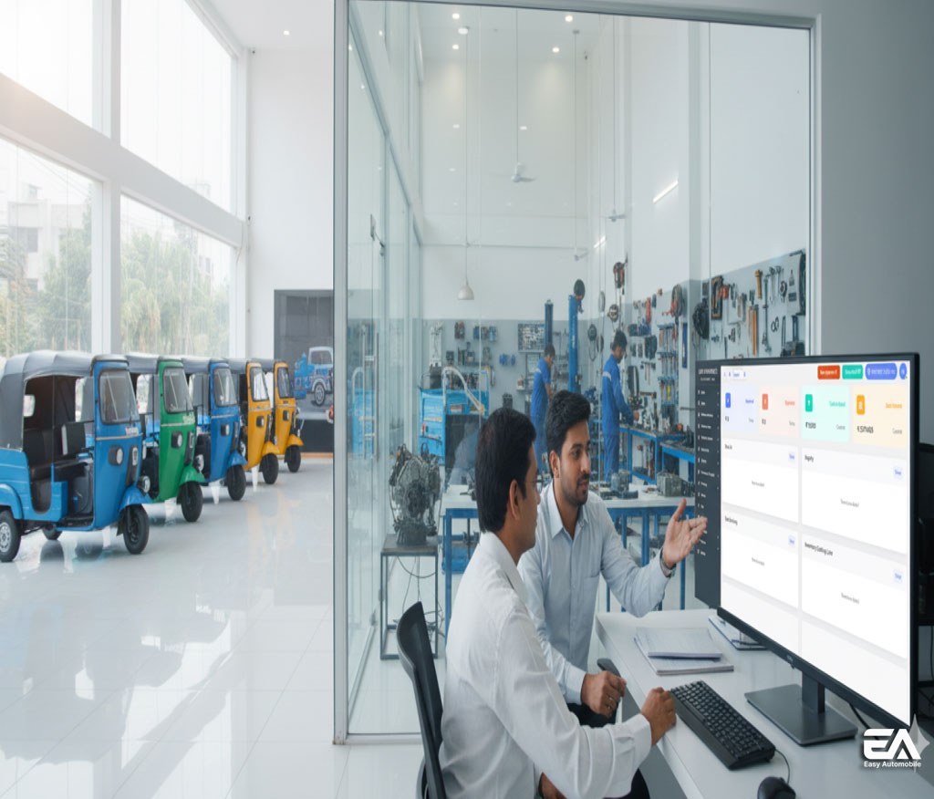 three wheeler showroom management software