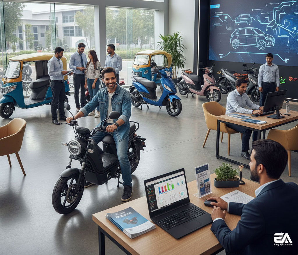 electric vehicle showroom management software