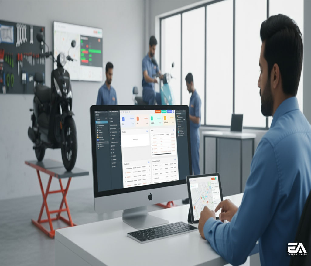electric vehicle showroom management software
